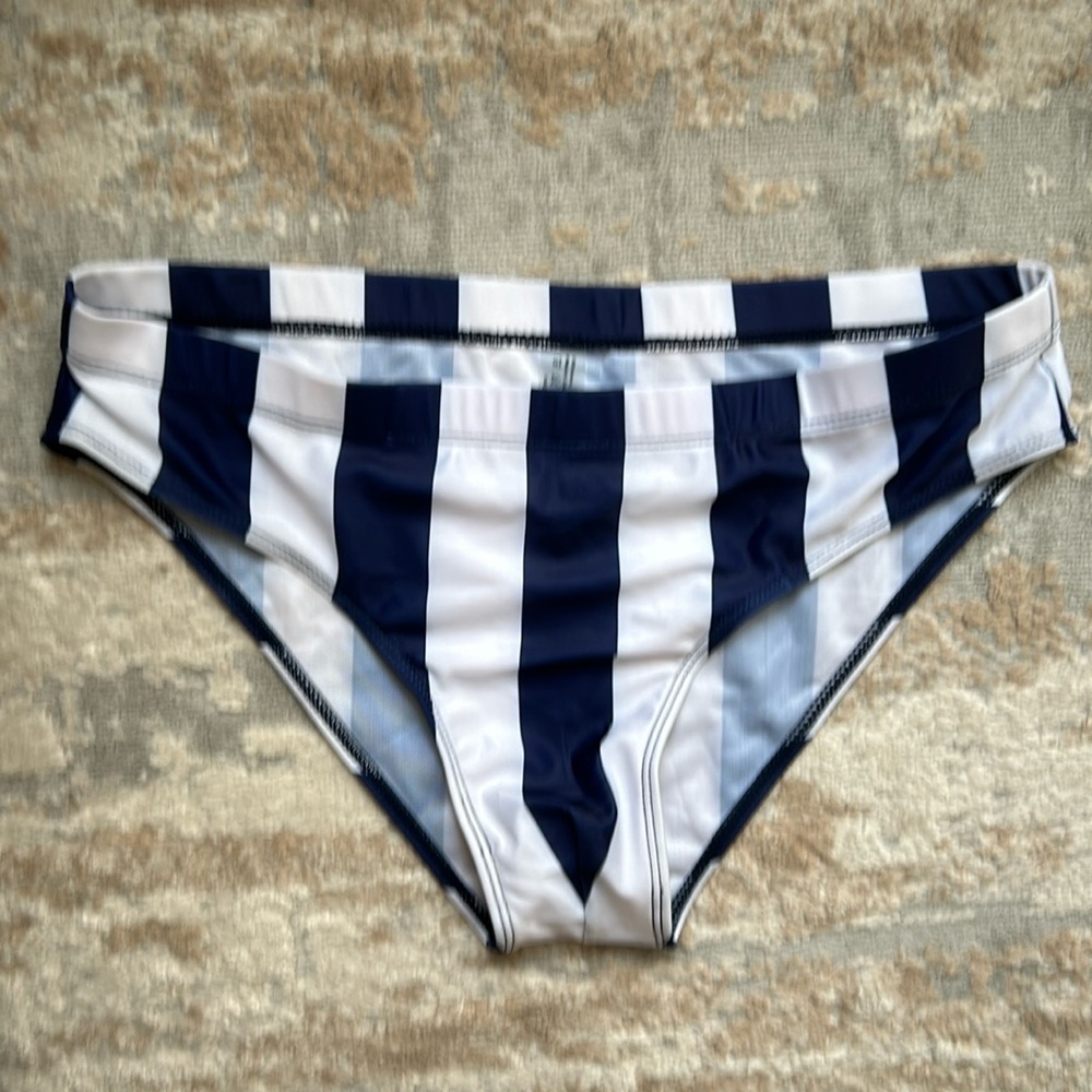 Men’s Swim Brief - Size XL - Navy/White